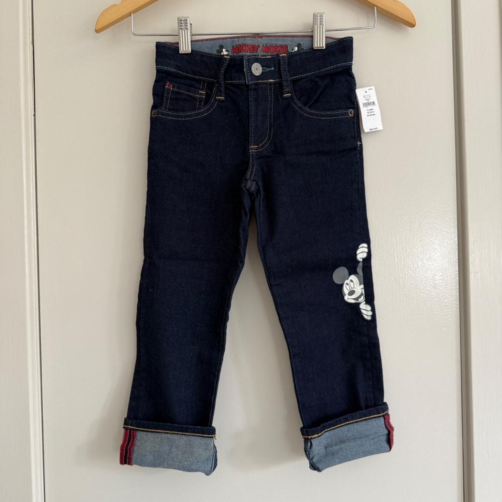 NWT Gap Kids Disney Mickey Mouse Denim Jeans Size 5